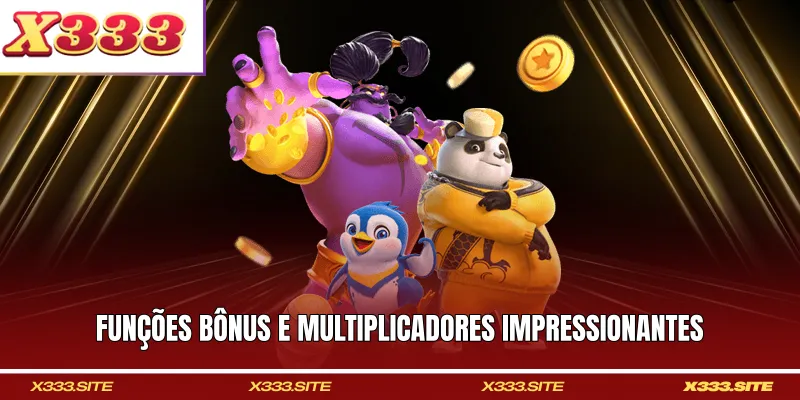 Funções bônus e multiplicadores impressionantes